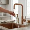 Pure.Sink Luxion Copper kitchen faucet square with pull-out spout PLXSQUA-62